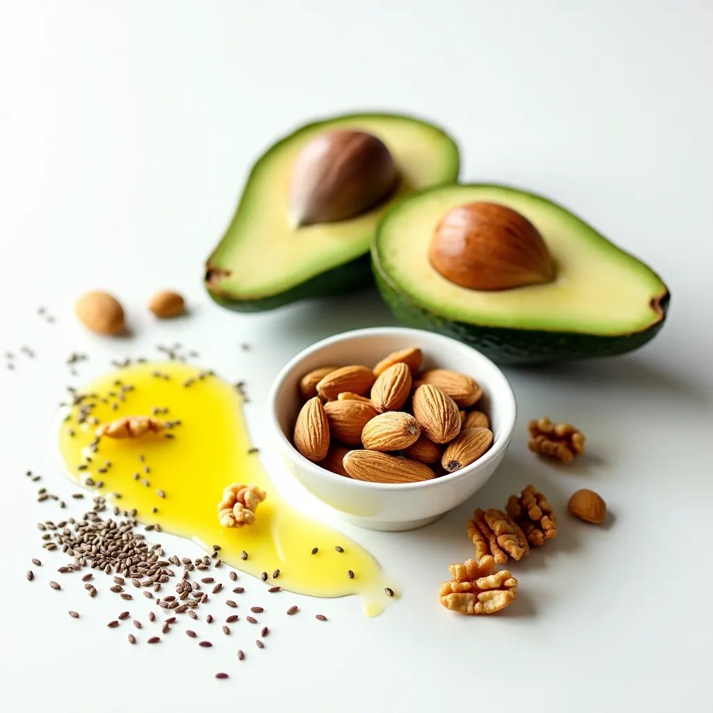 Avocado, nuci și ulei de măsline